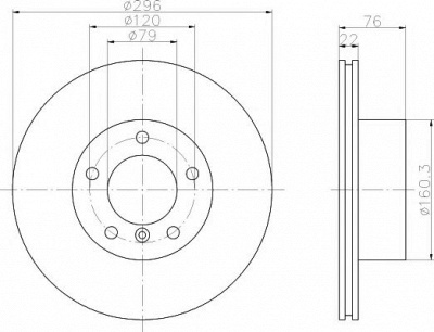 HELLA PAGID 8dd355104591 -  Тормозной диск